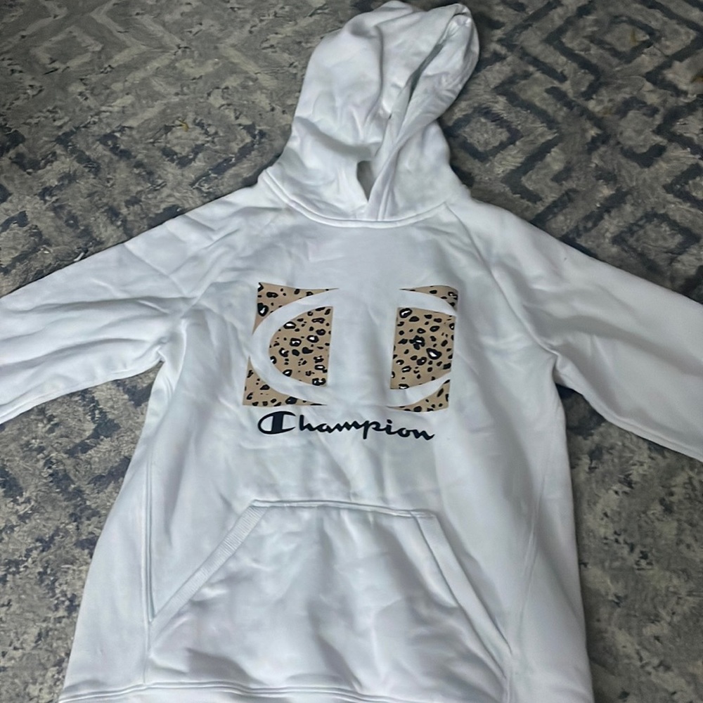 White champion hoodie
